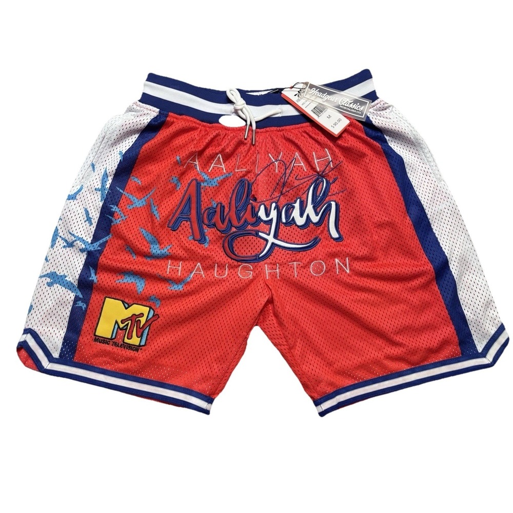 Headgear Classics Basketball Shorts Aaliyah‎ Haughton MTV Size Medium 1979